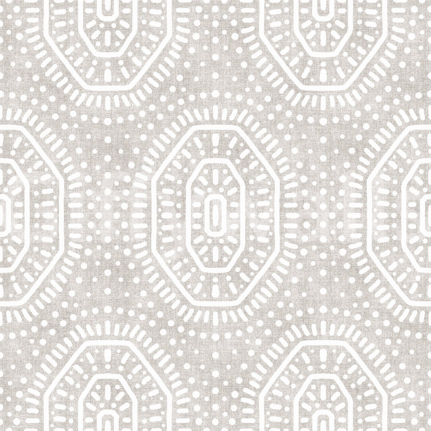 Boho Octagons Crochet Grunge Neutral Wallpaper⁠