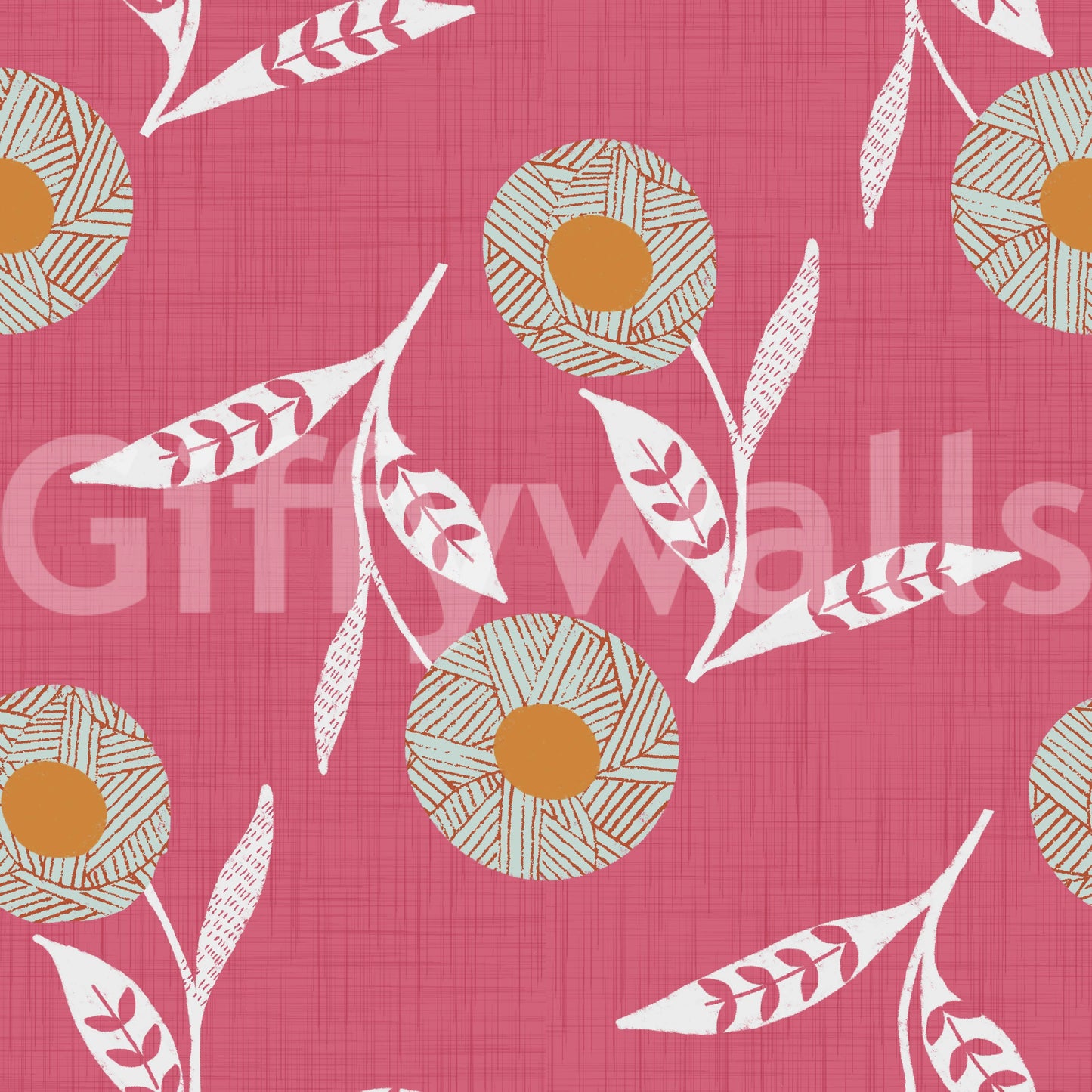 Cozy Scandi Flower Rose Clay - Craft Botanical Wallpaper⁠
