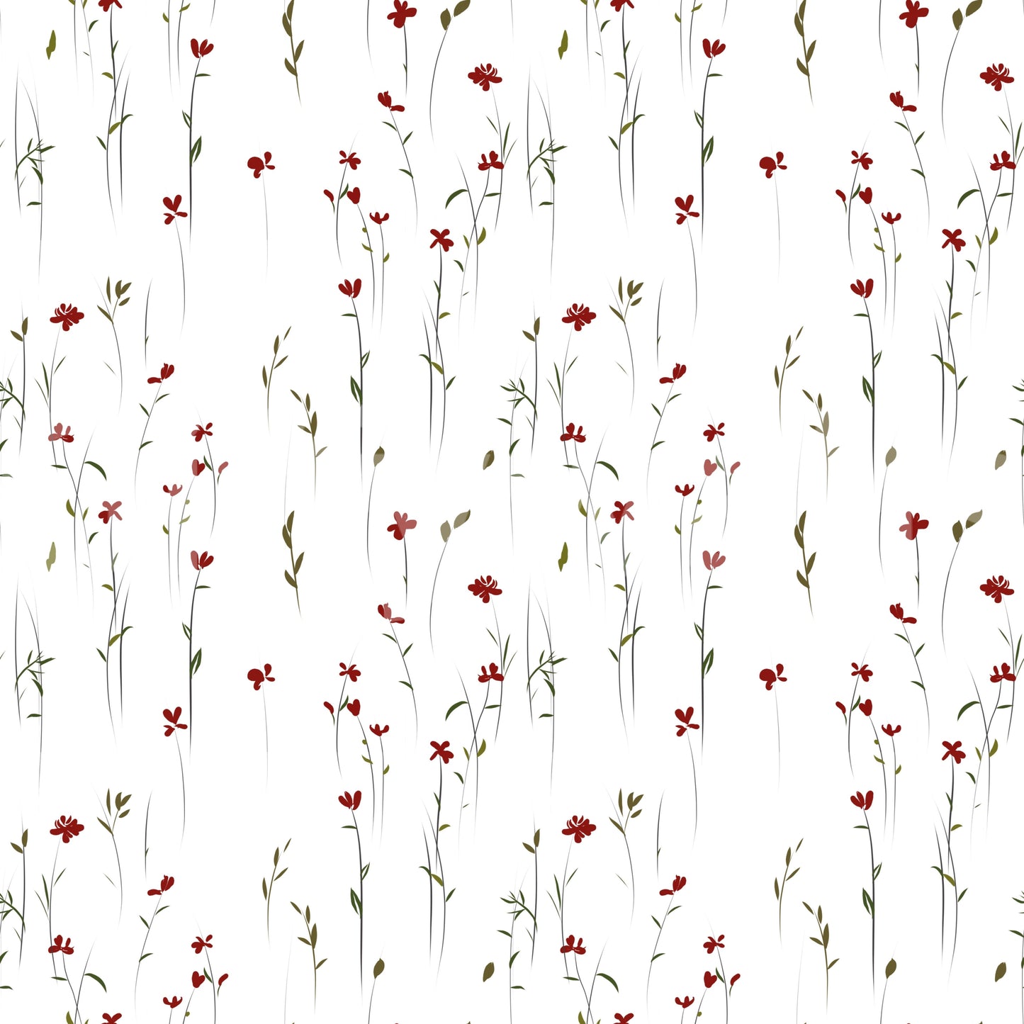 Dainty Scarlet Blooms Wallpaper⁠