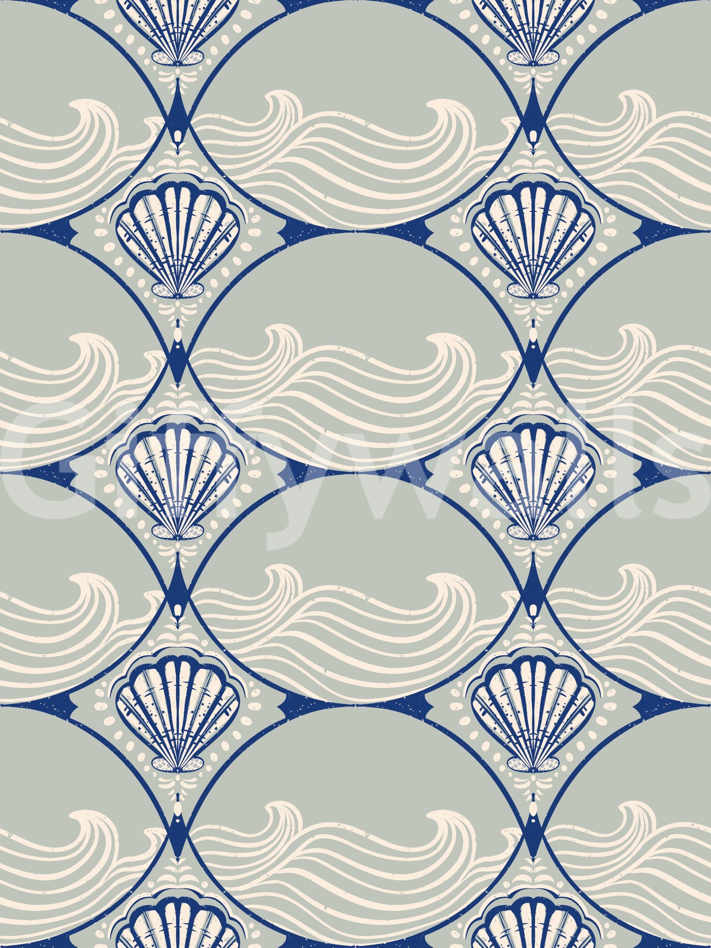 Seaside Serenity Scallop Wallpaper⁠