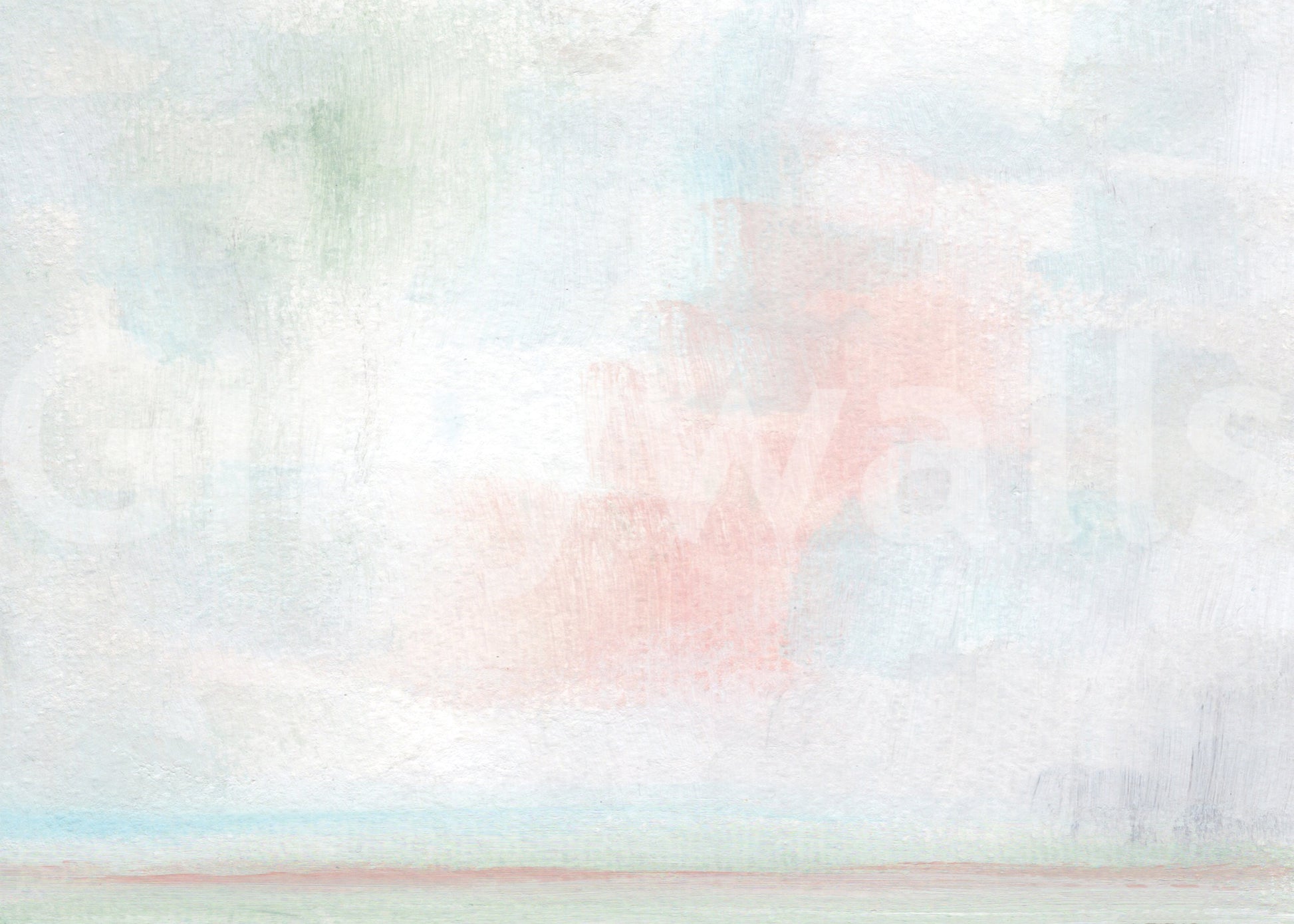 Premium pastel wall mural with hazy sky wash appearance