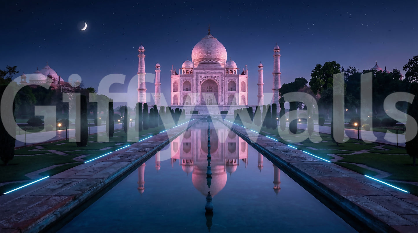 Midnight Majesty at Taj Mahal Wall Mural