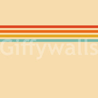 Retro Stripe Revival wall mural with layered color bands and soft contrast
