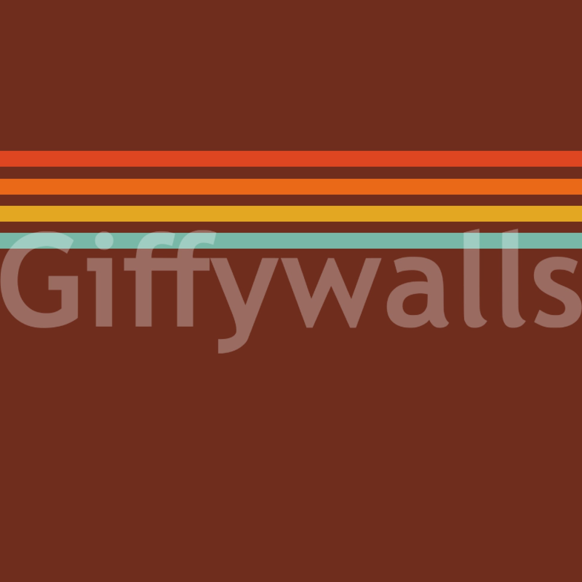 Retro Stripe Horizon wall mural with warm palette and clean layout