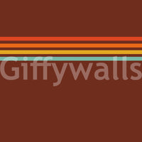 Retro Stripe Horizon wall mural with warm palette and clean layout