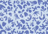 Abstract Serene Organic Flow mural with smooth layered form pattern