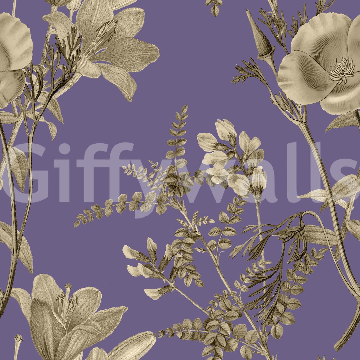 Ensueño floral vintage Wallpaper⁠