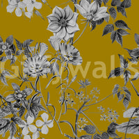 Boceto botánico de Flor de Ocre Wallpaper⁠