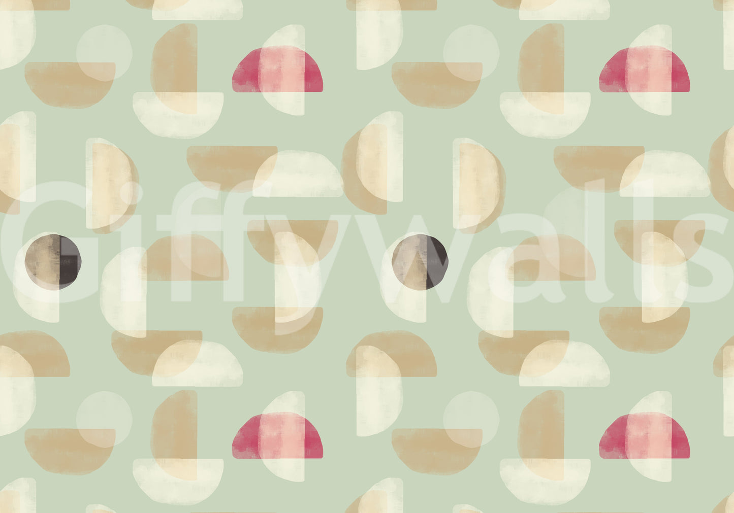 Home wall Soft Modern Shapes mural modern pattern look