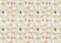 Abstract Whispering Shapes mural featuring soft tone geometry