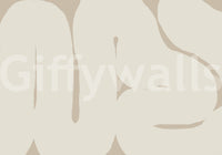 Smooth Flow mural featuring calm neutral abstract design