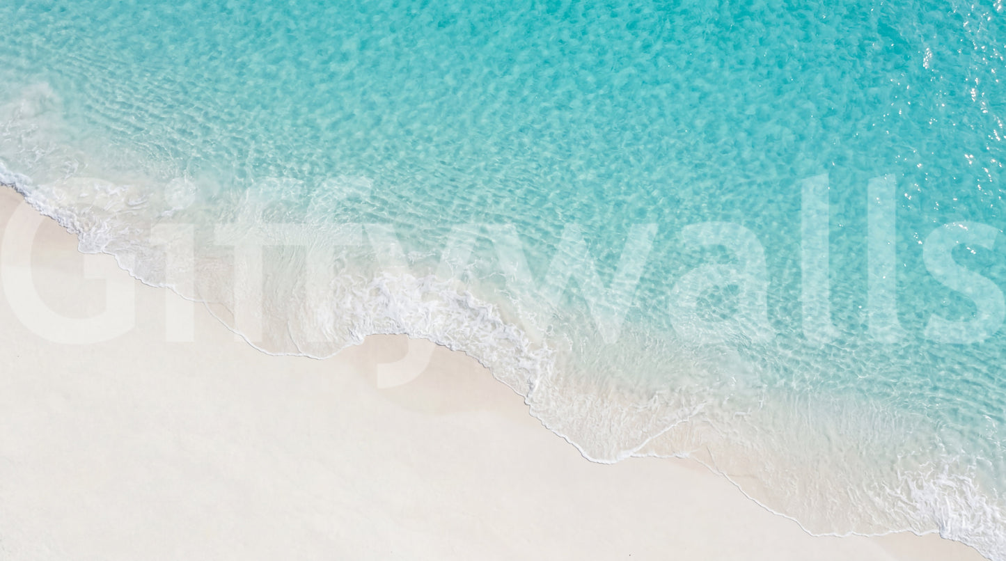 Soft sand mural with Aqua Shoreline water and foam detail