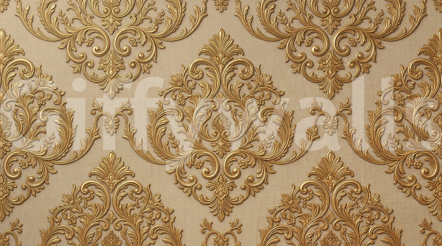 Gilded Grandeur Pattern Wall Mural