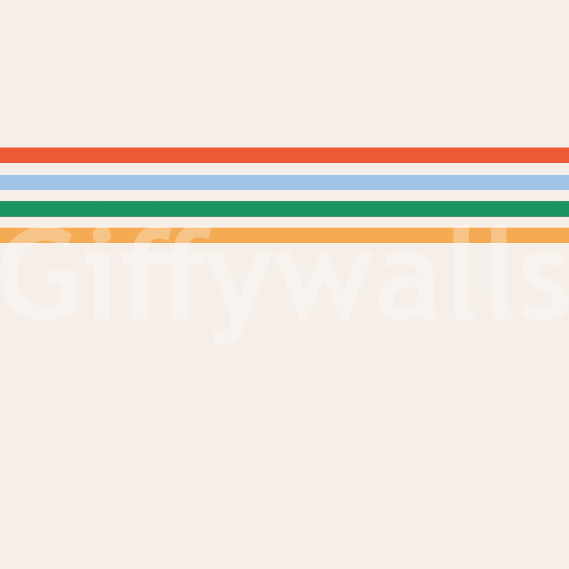 Minimal stripe arrangement built into Retro Vibe Stripes wall mural backdrop