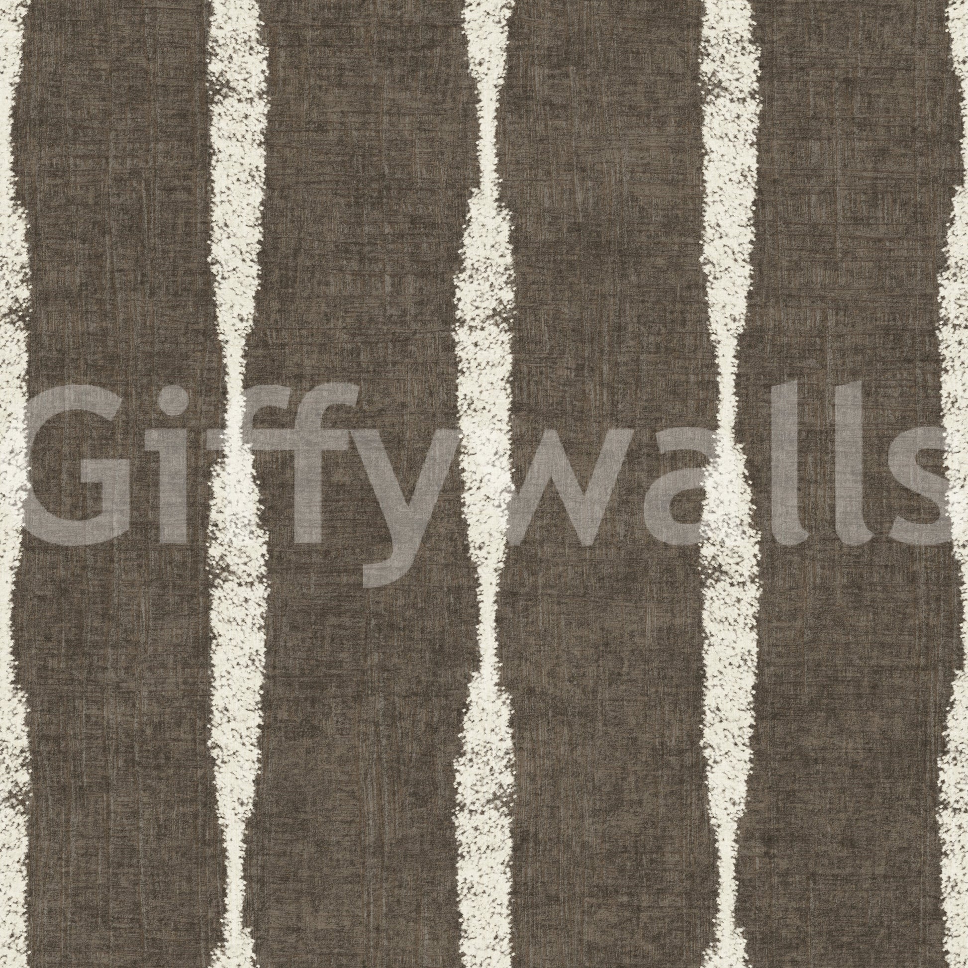 Rich tones presented by the Cream Textured Distressed Stripes on Muted Brown Wallpaper.