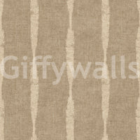 Linen-like texture defines the warm beige stripes wallpaper with kaki tonal shifts.