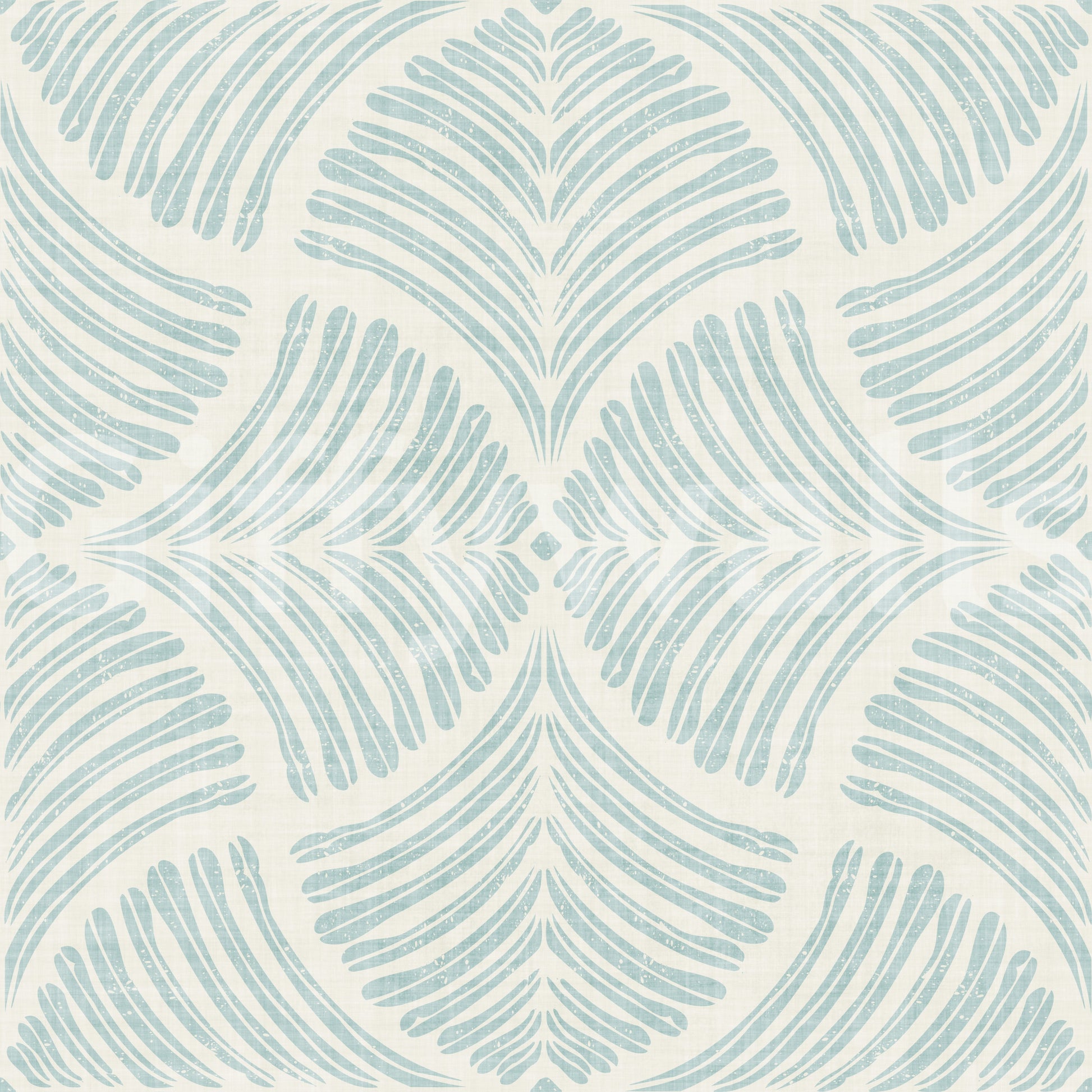 Blue patterns flowing across the elegant Pastel Blue Textured Scallops Fan wallpaper.