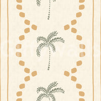 Tropical Palm Deco Stripes Sand Wallpaper defining a wonderful coastal graphic pattern.