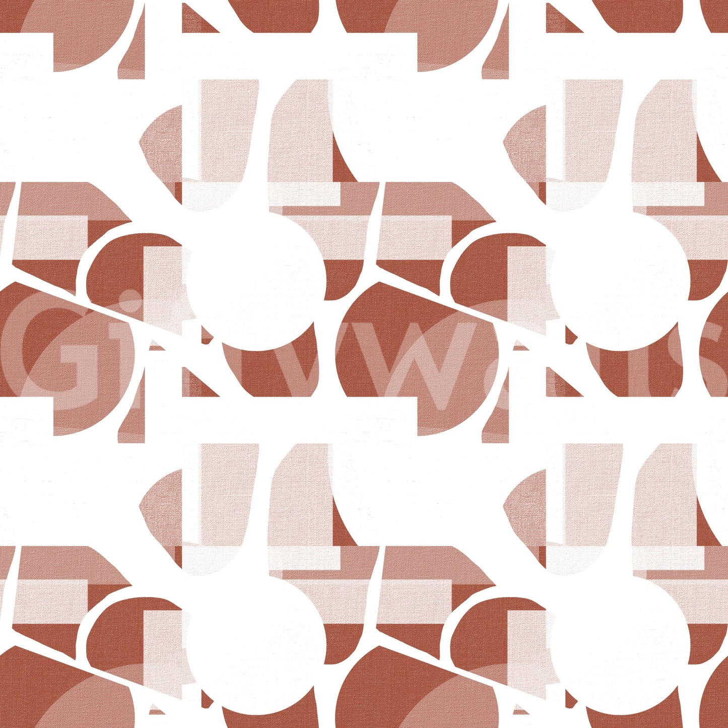 Terracotta Geometric Flow Clay Shapes Wallpaper⁠