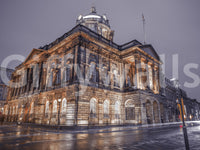 A rain-slick street reflects every glow in this Nightfall Majesty wall mural view.