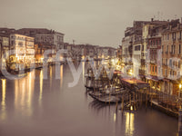 Old stone facades gather dusk light along the waterway in this Venetian Canal wall mural