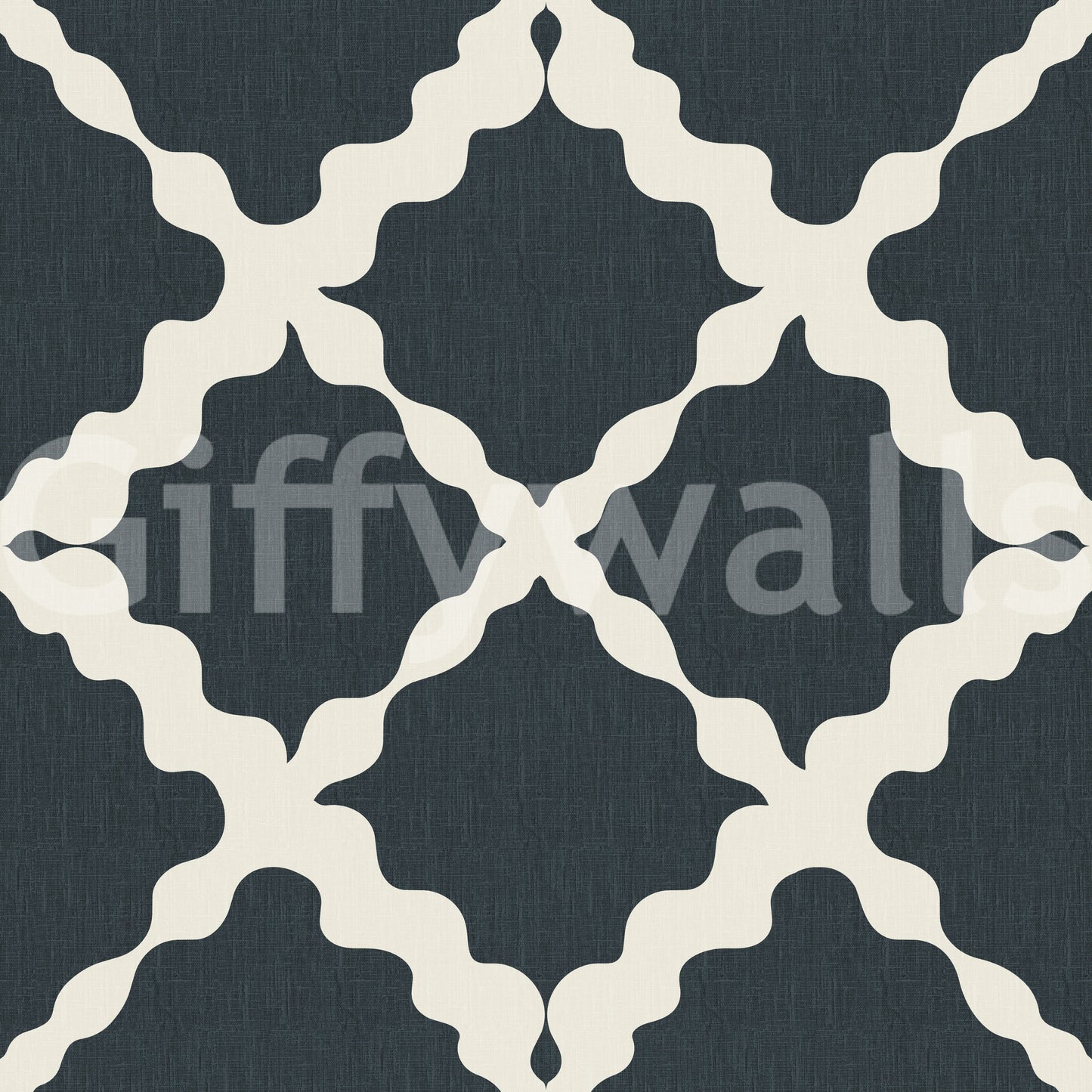 Textured Lattice Trellis Geometric Charcoal Minimalist Modern Wallpaper⁠
