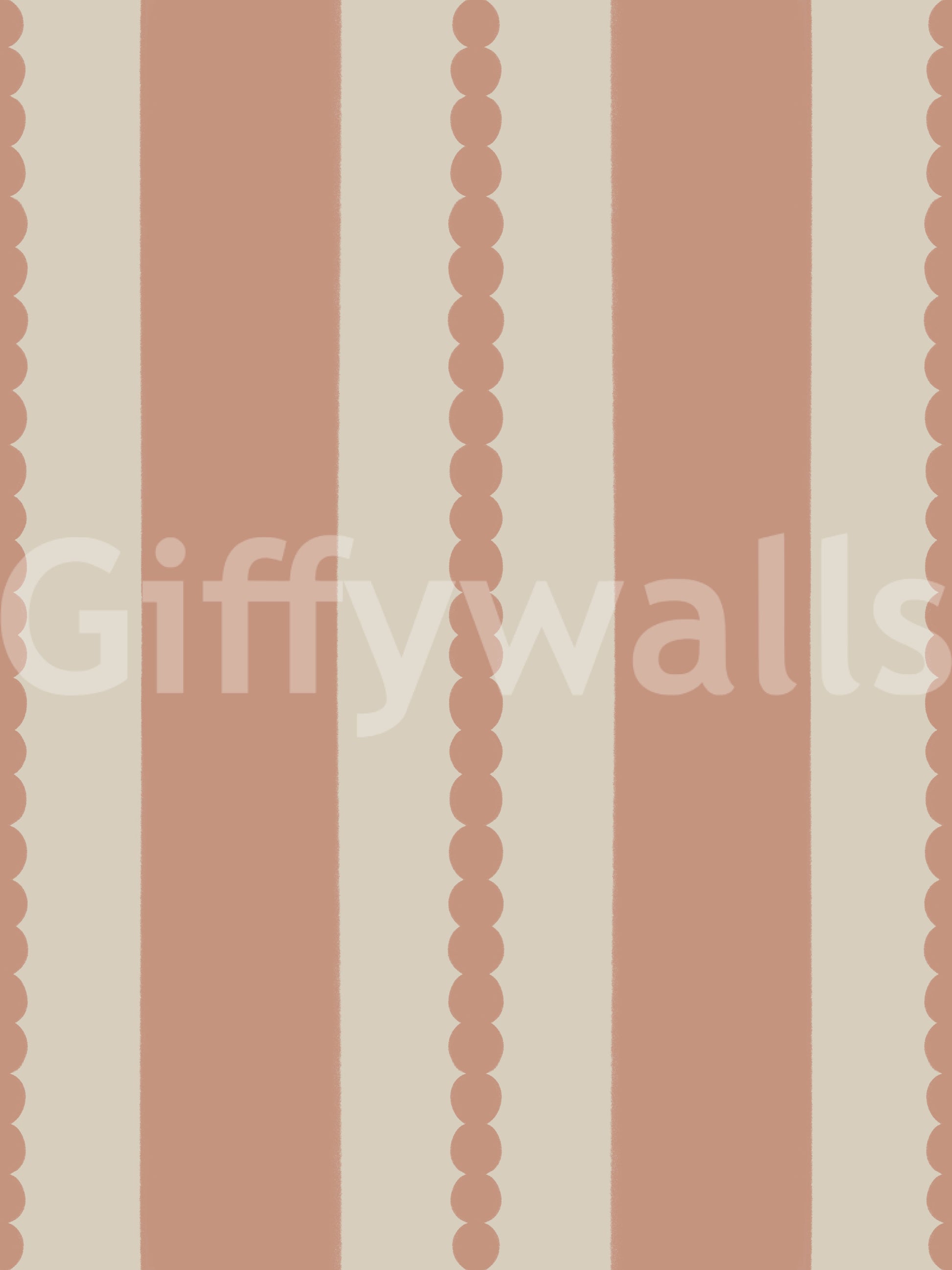Terracotta wallpaper highlighting earthy clay coloured broad lines