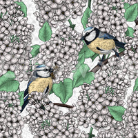 A crisp white background highlights this classic and illustrative wallpaper choice.
