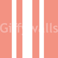 Warm stripe wallpaper carrying Coastal Wallpaper styling and coral colour