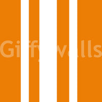 Modern retro wallpaper using orange vertical bands and simple spacing