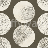 Soft stippling gives this polka dots wallpaper a relaxed modern look