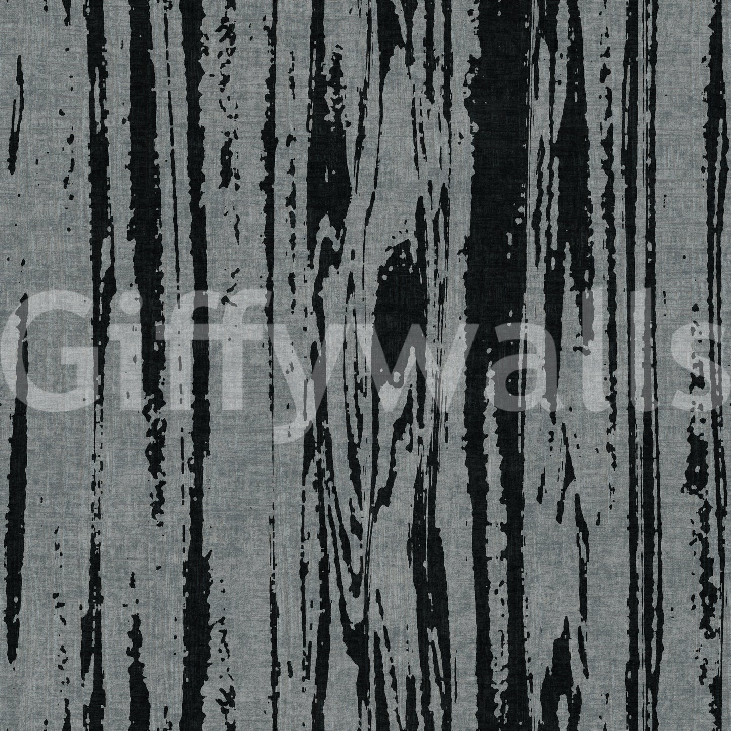 Modern Abstract Woodgrain Organic Lines Charcoal Grey Wallpaper⁠