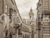 Warm brown tones run along this Stone and Spire wall mural