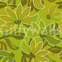Matte finish keeps the greens rich and low-reflection across the wallpaper surface