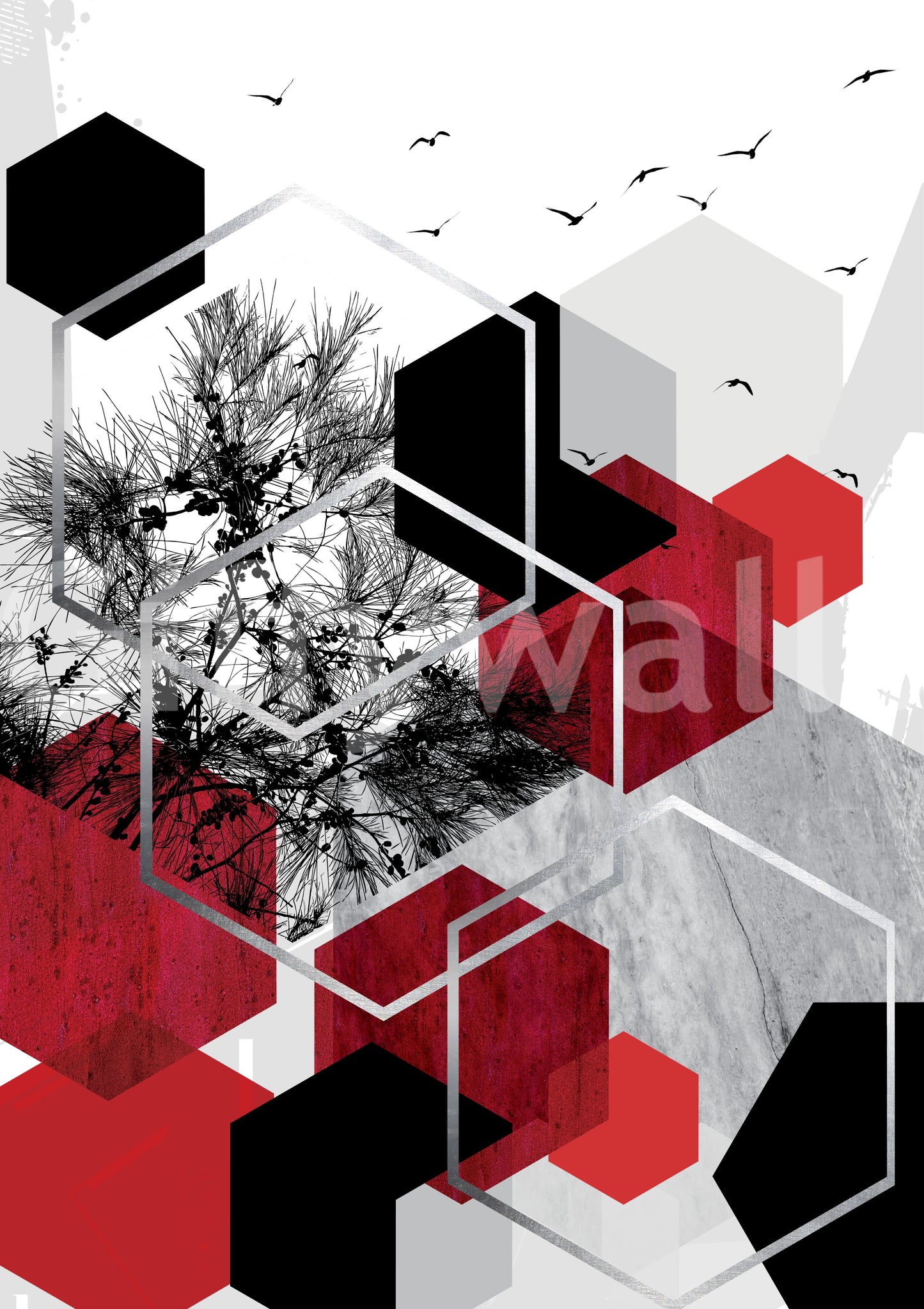 Urban Nature Contrast Wall Mural