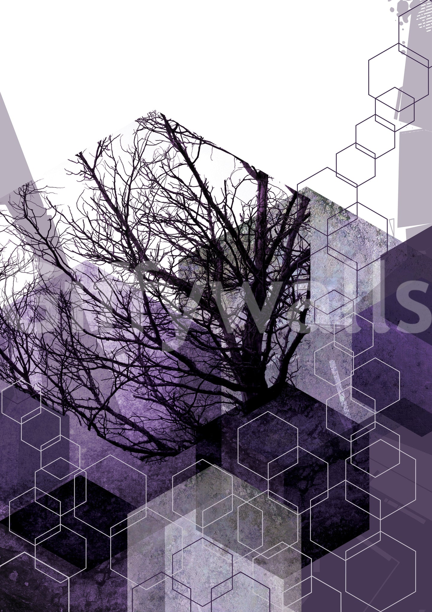Geometric Arbor Veil Wall Mural