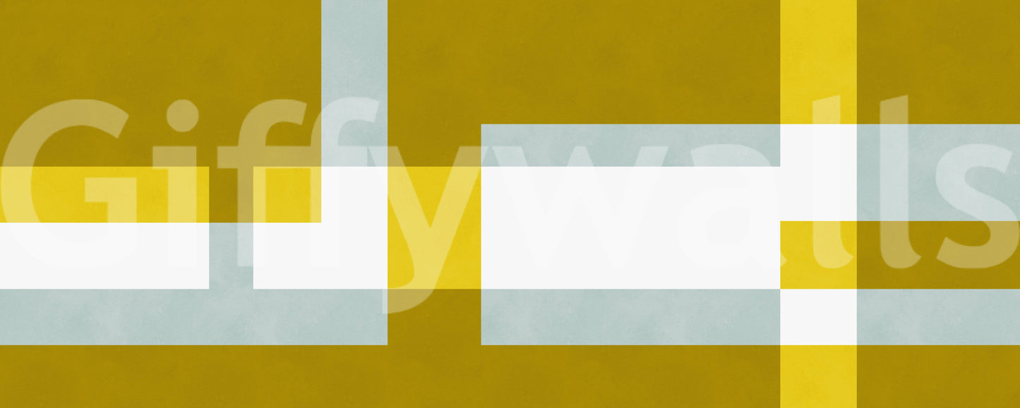Golden Overlap Abstract Wall Mural