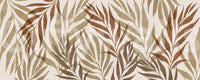 Neutral leaf wall mural showing soft botanical layers and warm brown tones