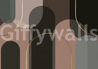 Golden arch mural showing muted colour depth and clean contemporary structure