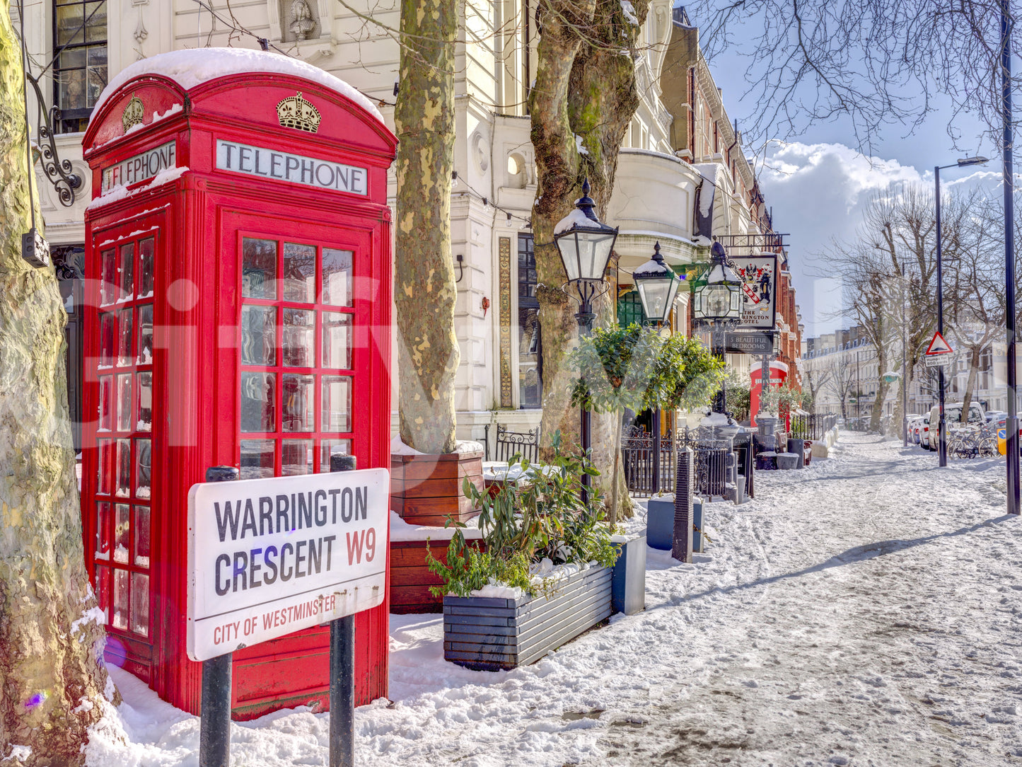 Maida Vale in snow Wall Mural