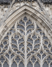 Architectural wall mural showcasing classic Gothic stonework