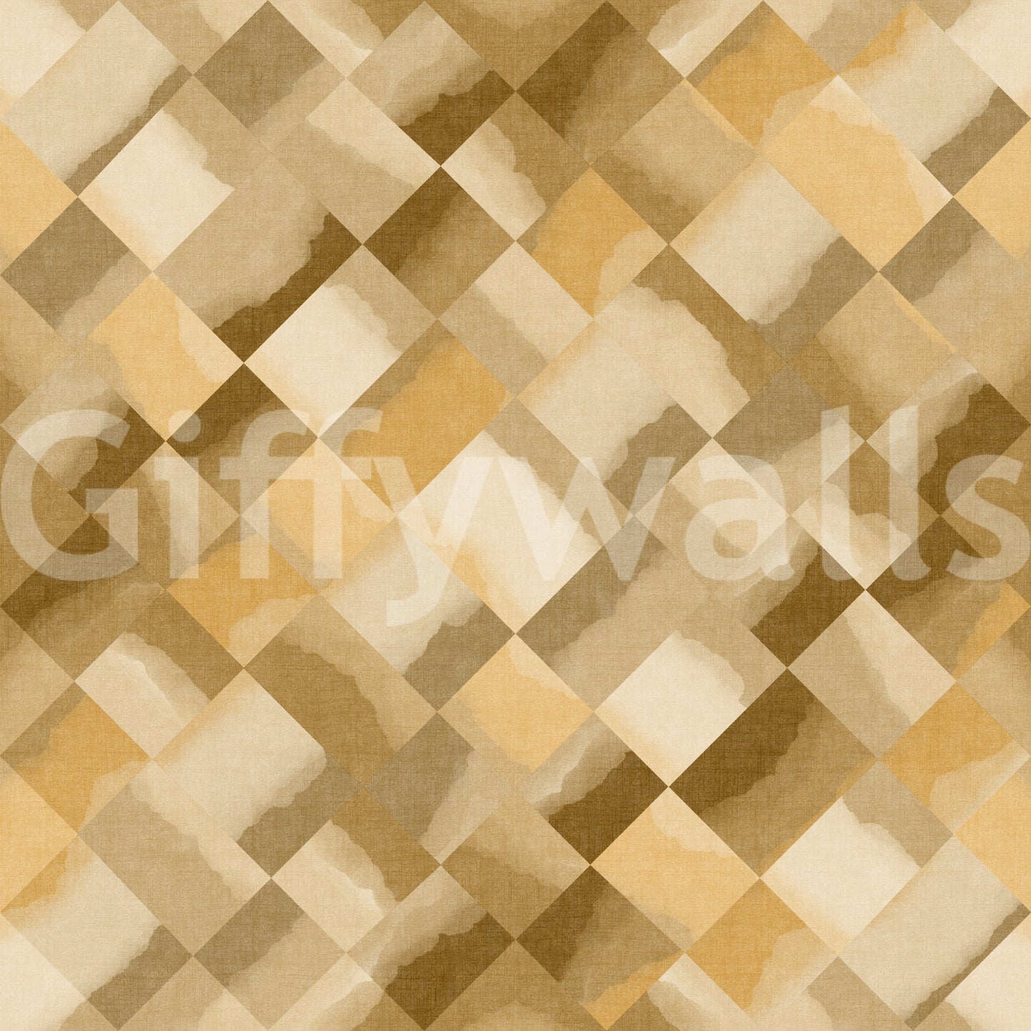 Relax Ocher Painted Checker Mural Wall Mural