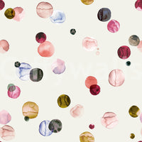 Contemporary wallpaper featuring earthy watercolor circles
