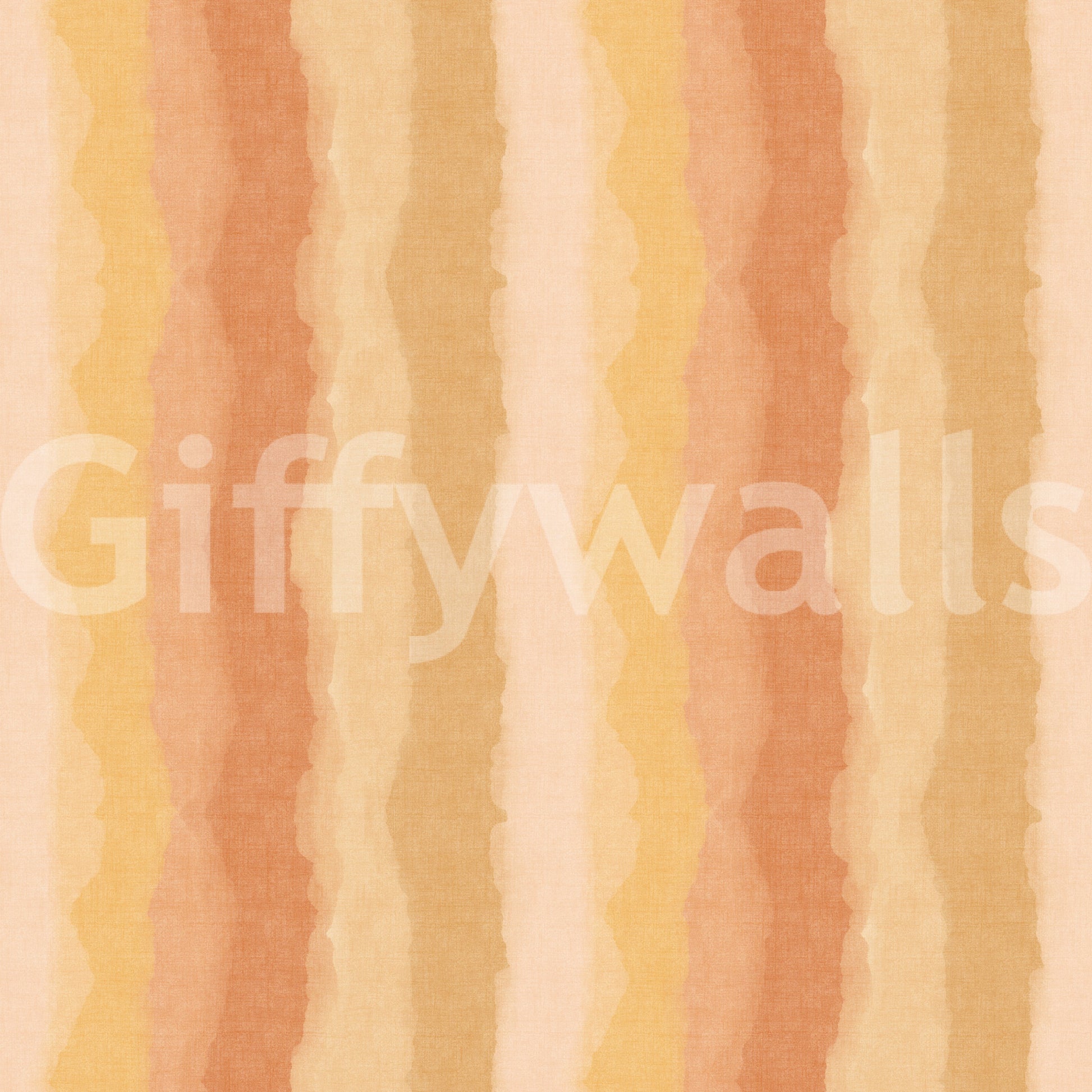 Watercolor wallpaper featuring warm sunny stripe details
