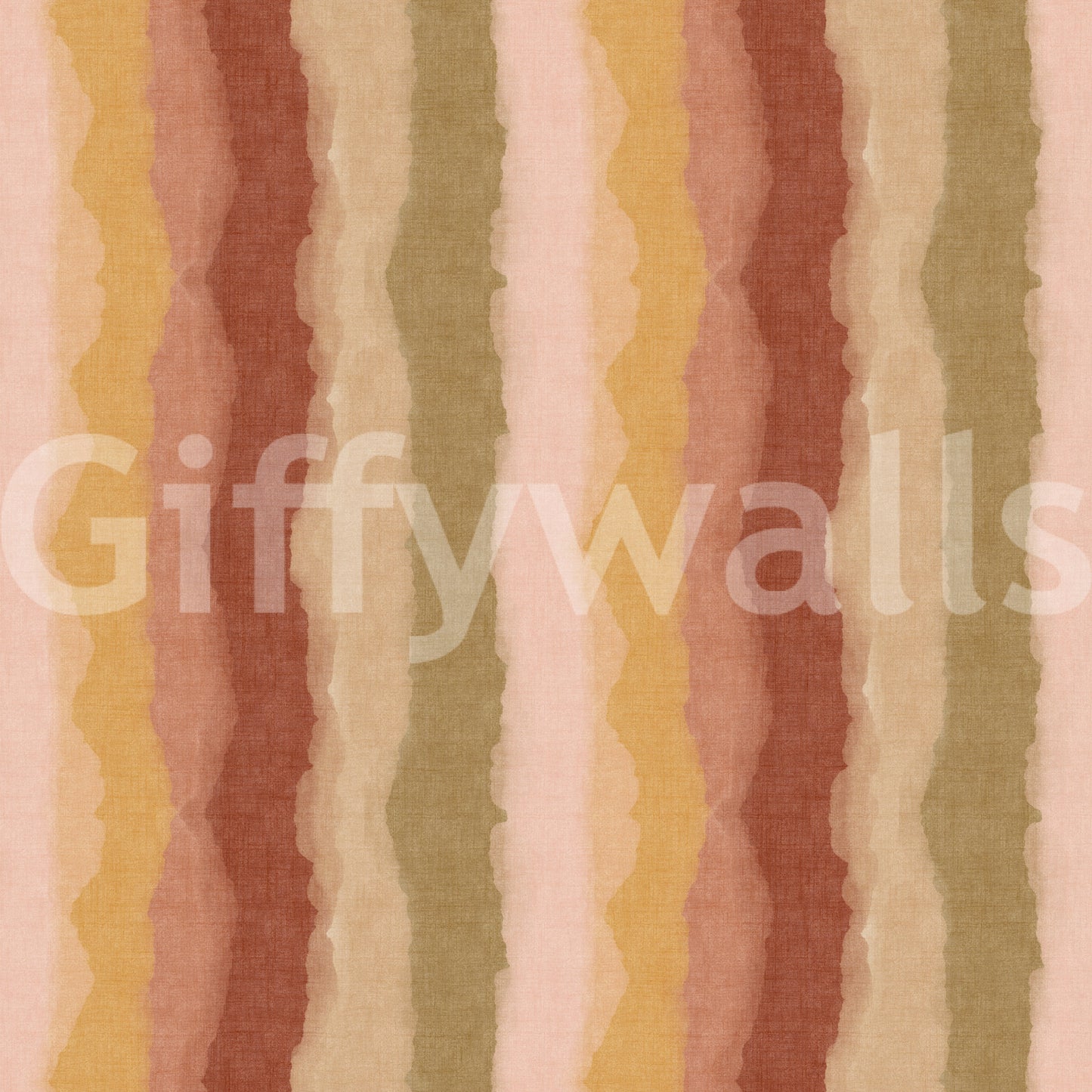 Soft sunset wallpaper with watercolor painted stripe details
