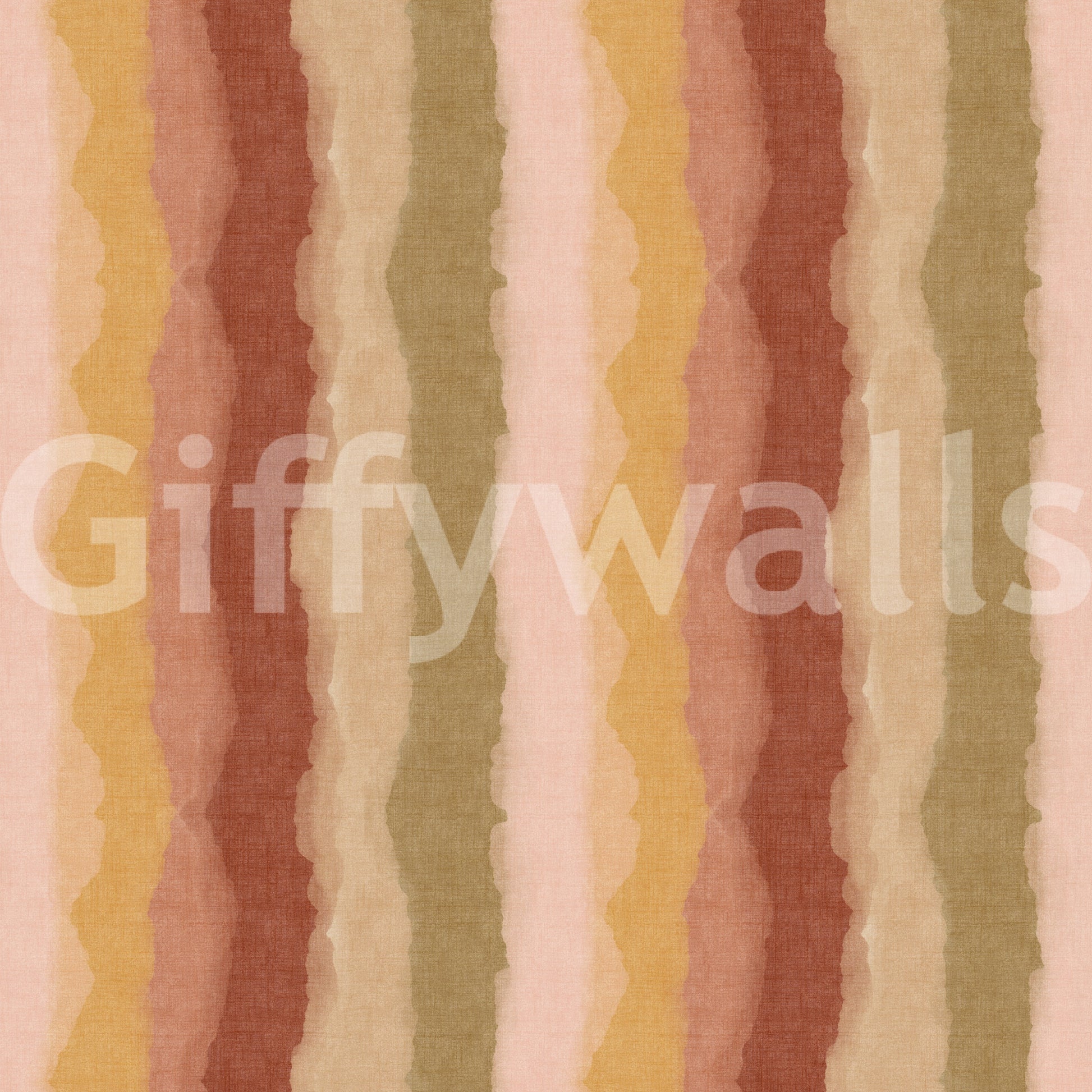 Soft sunset wallpaper with watercolor painted stripe details

