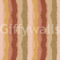 Soft sunset wallpaper with watercolor painted stripe details
