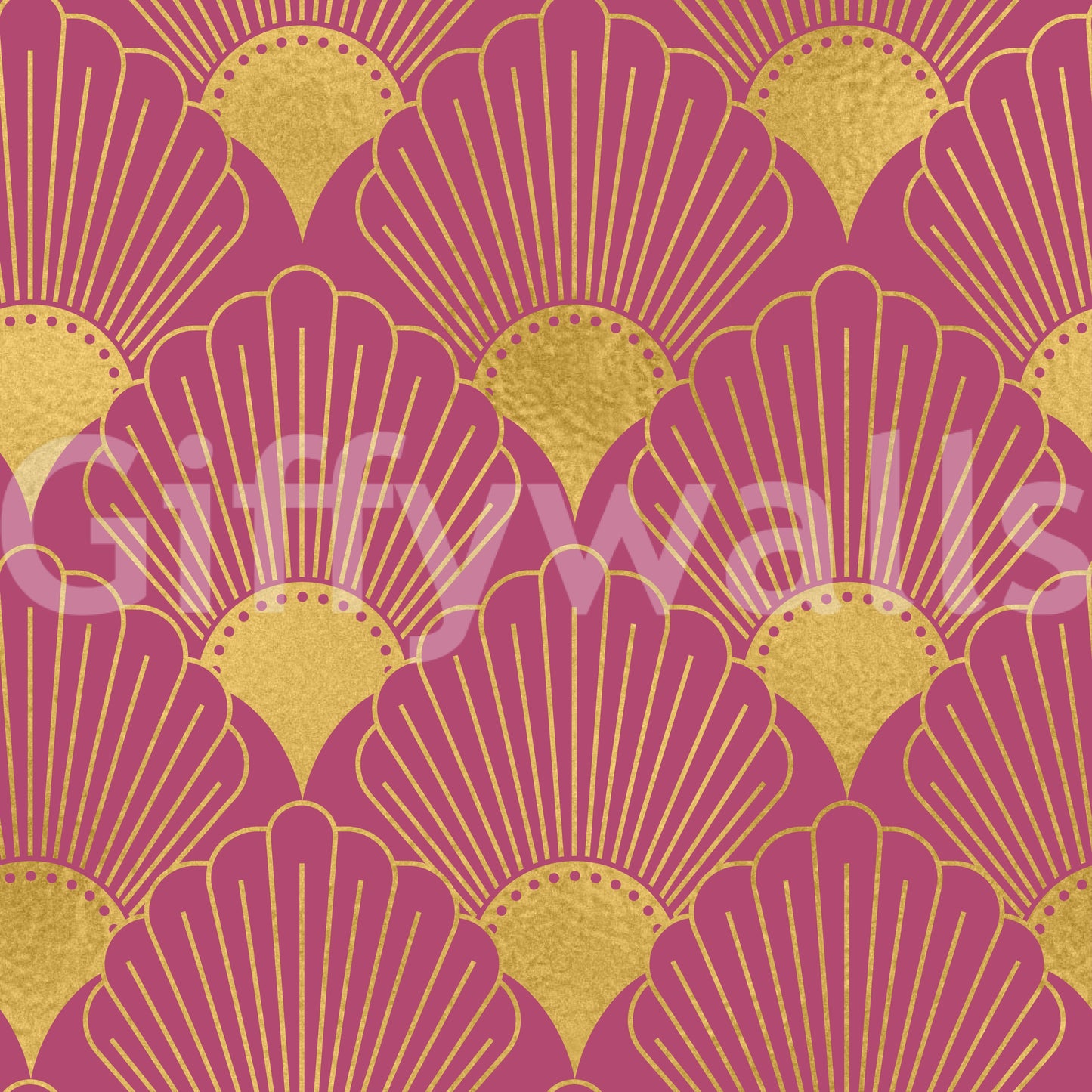 Gatsby Glamour Art Deco Fan Wallpaper Wallpaper⁠