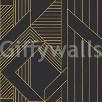 Golden Era Art Deco Geometric Wallpaper