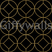 Golden Gatsby Art Deco Geometric Wallpaper